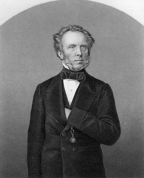Portrait of Edward Baines (engraving) (b  /  w photo)