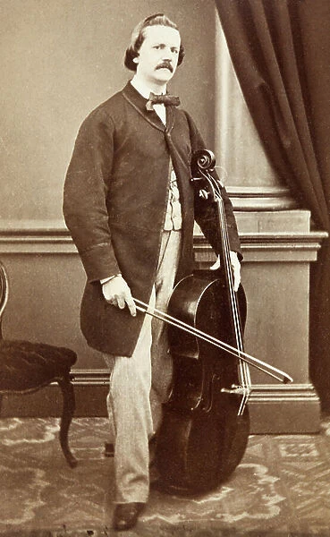 Portrait of Elsner, 1860s (b / w photo)