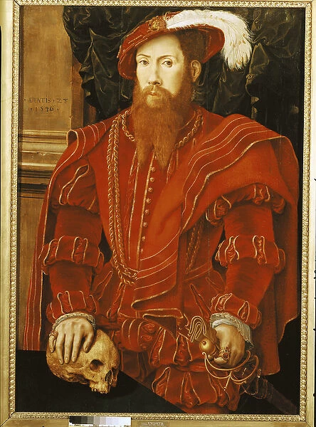 Portrait of a Gentleman of the English Court, 1546 (oil on panel)