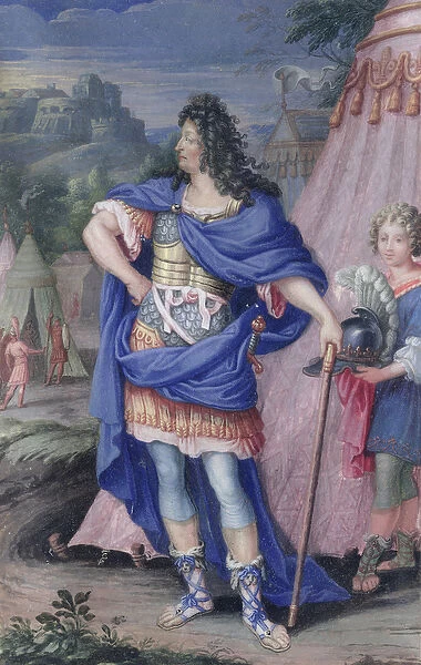 Portrait of Louis XIV (1638) King of France (gouache on paper)
