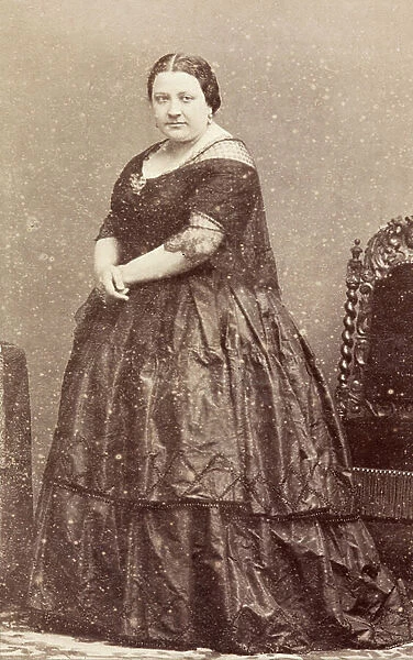 Portrait of Marietta Alboni, 1860s (b / w photo)