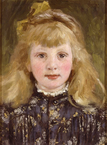 Portrait of a Young Girl (oil on canvas)