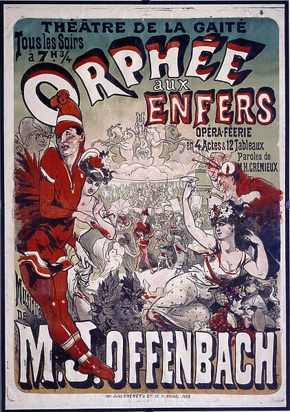 Poster for the operette 'Orphee aux Envers'