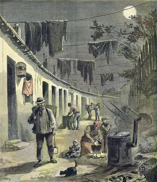 The ragpickers of Paris, illustration from the illustrated supplement of Le Petit Journal