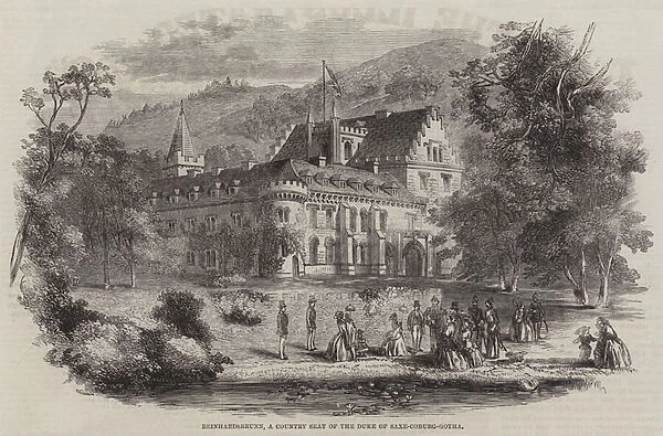 Reinhardsbrunn, a Country Seat of the Duke of Saxe-Coburg-Gotha (engraving)