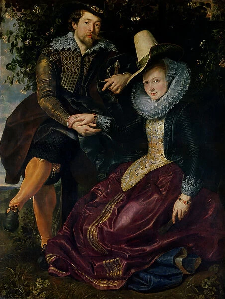 Self portrait with Isabella Brandt, his first wife, in the honeysuckle bower, c. 1609