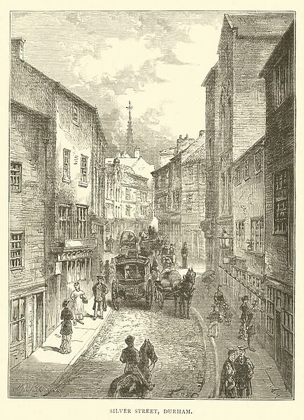 Silver Street, Durham (engraving)