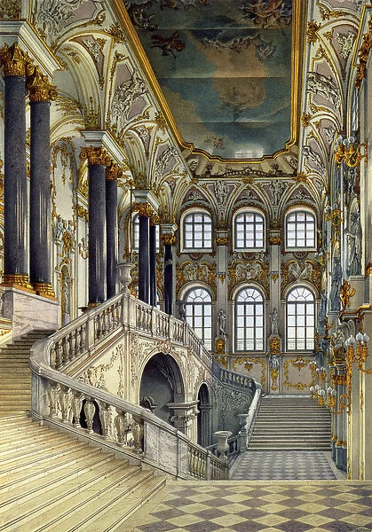 Staircase of the Winter Palace (w  /  c on paper)