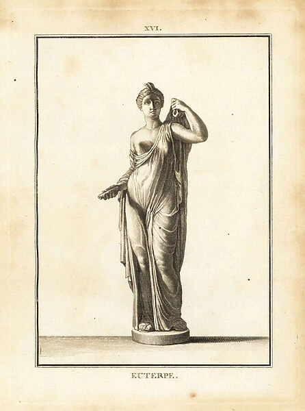 Statue of Euterpe, muse of music in Greek mythology