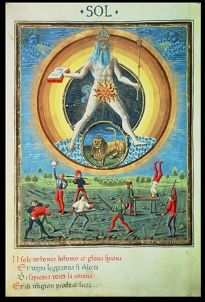 The Sun God, from De Sphaera, c. 1470 (vellum)
