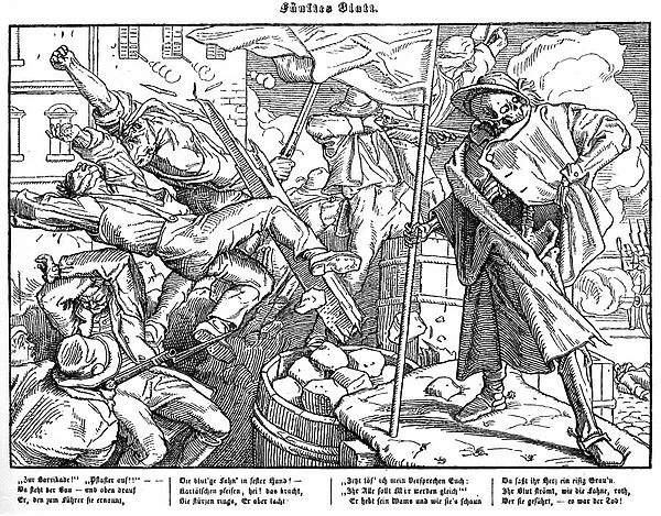 Totentanz 1848: Death leads revolutionary citizens