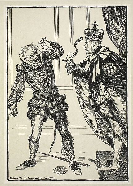 The Ungartered Blackleg ( Honi soit... ), illustration from The Kaiser