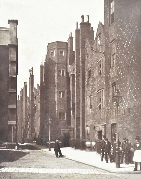 View of Lincolns Inn Old Square, London, 1876 (b  /  w photo)