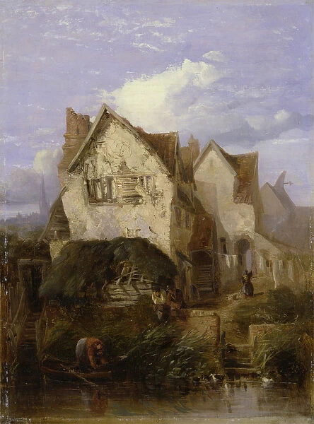 A View near Norwich (oil on canvas)