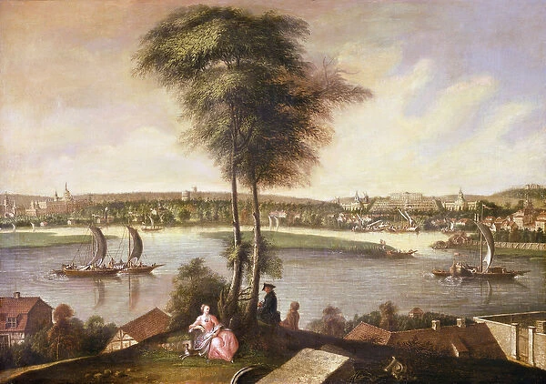 View of the Sanssouci park from Brauhausberg, 1772 (oil on canvas)