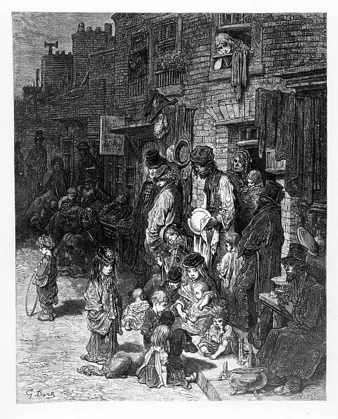 Wentworth Street, Whitechapel, from London, A Pilgrimage by William Blanchard Jerrold