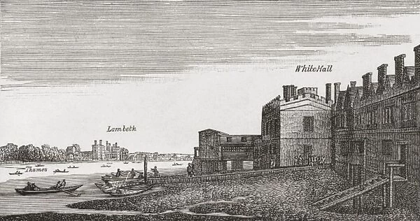 Whitehall, London, as it was in the 18th century, from A Short History of the