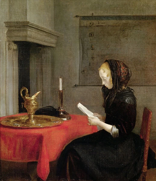 Woman Reading, c. 1662 (oil on canvas)