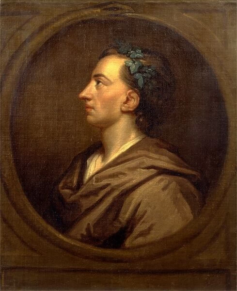 Alexander Pope Profile, Crowned with Ivy, Studio of Sir Godfrey Kneller, 1646-1723