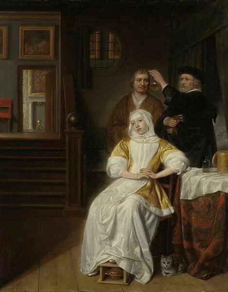 The Anemic Lady, Sick Lady, Samuel van Hoogstraten, 1660 - 1678