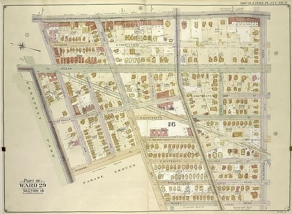 Brooklyn, Vol. 5, Double Page Plate No. 21; Part of Ward 29, Section 16; Map bounded