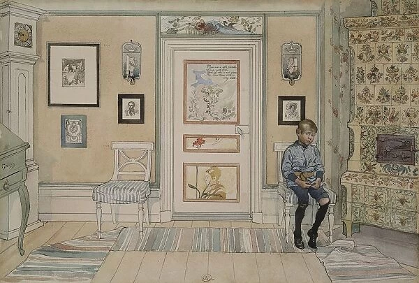 Carl Larsson home 26 watercolors English Corner
