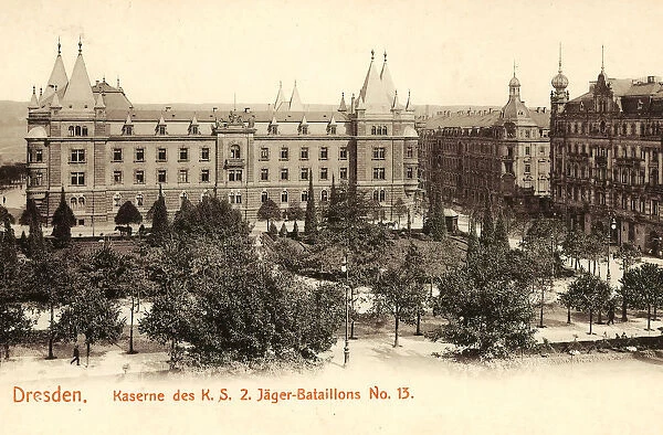 Jagerkaserne Dresden Sachsenplatz 2. Koniglich Sachsisches Jager-Bataillon Nr