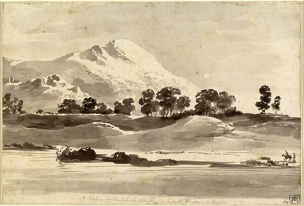 Jean-Jacques de Boissieu, Mount Cairo from across the Melfa River, French, 1736-1810, c
