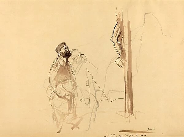 Jean-Louis Forain, C est la, que j ai fini le cure, French, 1852 - 1931, c