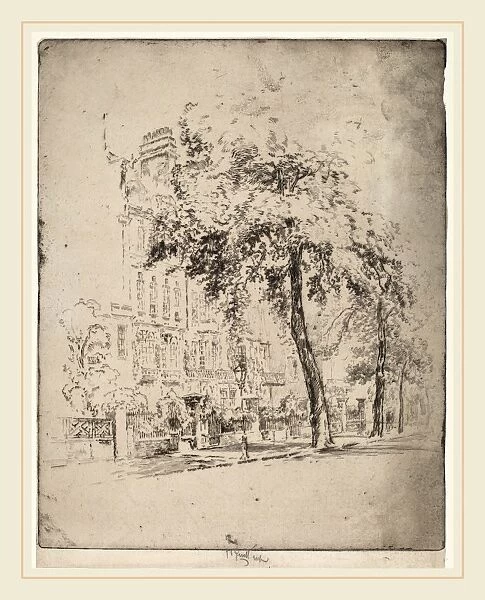 Joseph Pennell, Big Tree, Cheyne Walk, American, 1857-1926, 1906, etching