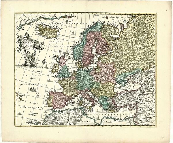 Map Nova et accurate divisa regna et regiones praecipuas Europae descriptio