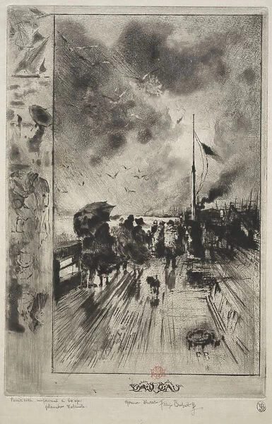 Pier England 1879 Felix Hilaire Buhot French