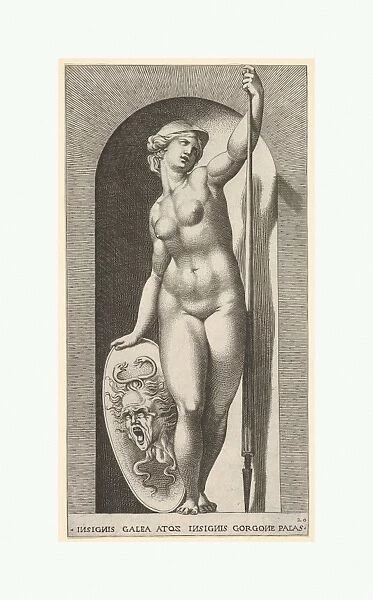 Plate 20 Pallas Athena holding shield Medusa
