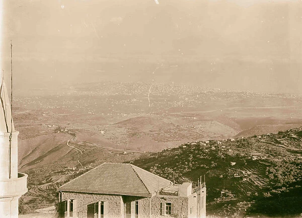 Syria Beirut Distant view Aley Heights Lebanon