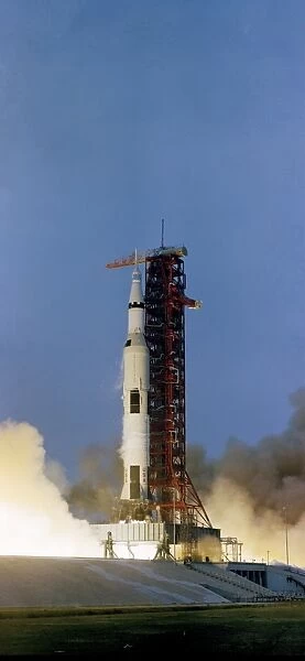 The Apollo 13 space vehicle is launched from Kennedy Space Center