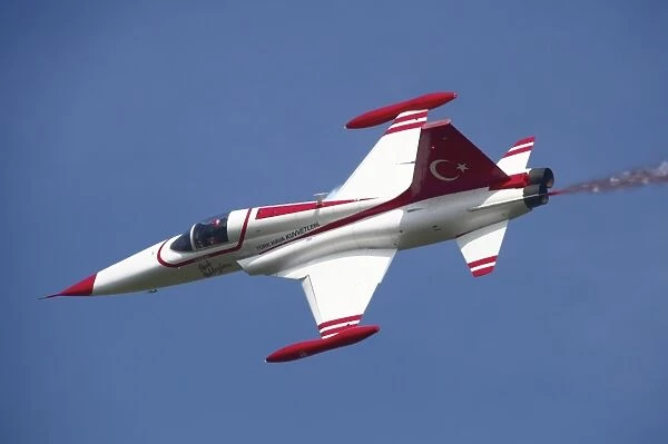 An F-5 jet of the Turkish Stars aerobatic demonstration team
