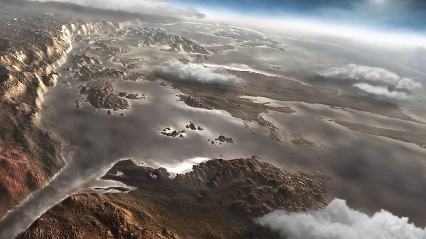 A flooded Aram Chaos region on the planet Mars