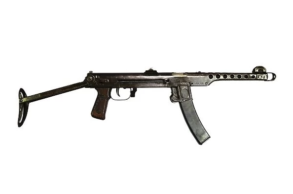 Russian PPS-43 submachine gun with stock extended