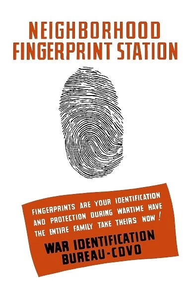 Vintage WPA poster of a fingerprint
