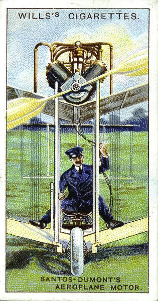 Alberto Santos-Dumont, Brazilian aeronaut, first recorded flight in Europe, 1906, (1915)