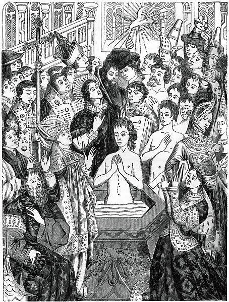 Baptism of King Clovis, Rheims, (1870)