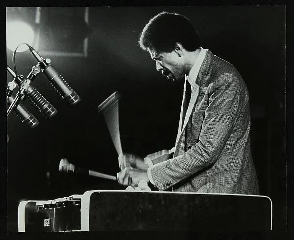 Bobby Hutcherson playing the vibraphone at the Bracknell Jazz Festival, Berkshire, 1983