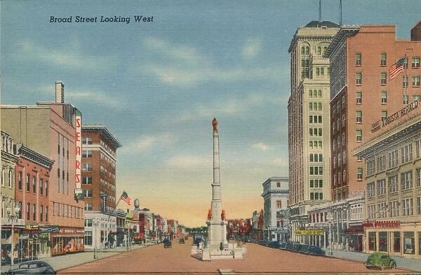 Broad Street, Looking West, Augusta, Georgia, 1943