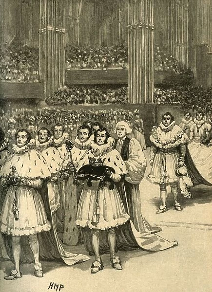 Coronation of King William IV: the royal procession, Westminster Abbey, London, 1830 (c1890)