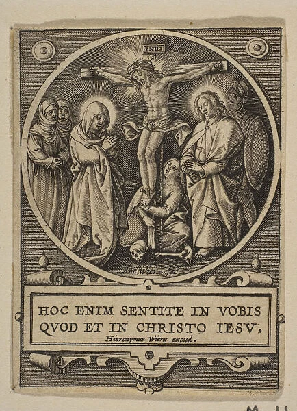 The Crucifixion (Round) (reverse copy). n. d. Creator: Hieronymous Wierix