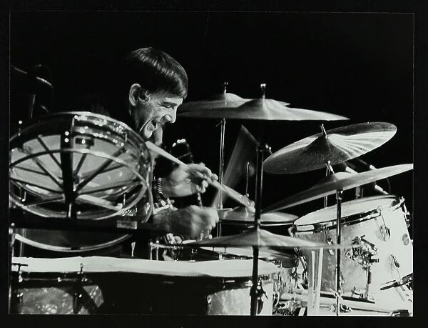 Drummer Louie Bellson playing at the Forum Theatre, Hatfield, Hertfordshire, 1979