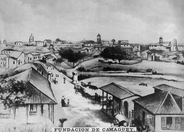 The foundation of Camaguey, Cuba, c1910