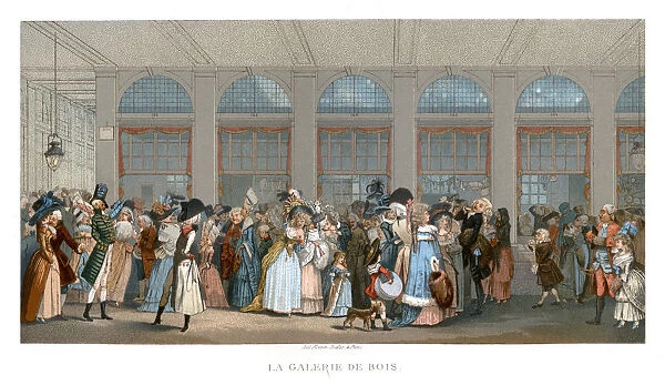 The Galerie de Bois, Paris, 1787, (1885). Artist: Urrabieta