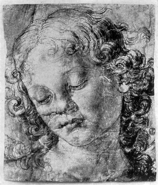 The head of an angel, 15th century (1930). Artist: Andrea del Verrocchio