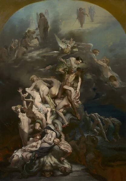 Heaven and Hell, c. 1850. Creator: Octave Tassaert (French, 1800-1874)